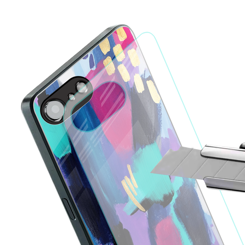 glitz back phone cover | glass case for iphone 16e