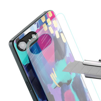 glitz back phone cover | glass case for iphone 16e