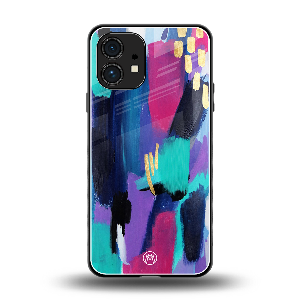 glitz back phone cover | glass case for nothing phone 1