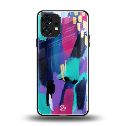 glitz back phone cover | glass case for nothing phone 1