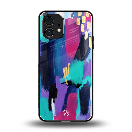 glitz back phone cover | glass case for nothing phone 1