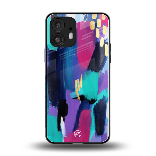 glitz back phone cover | glass case for nothing phone 2