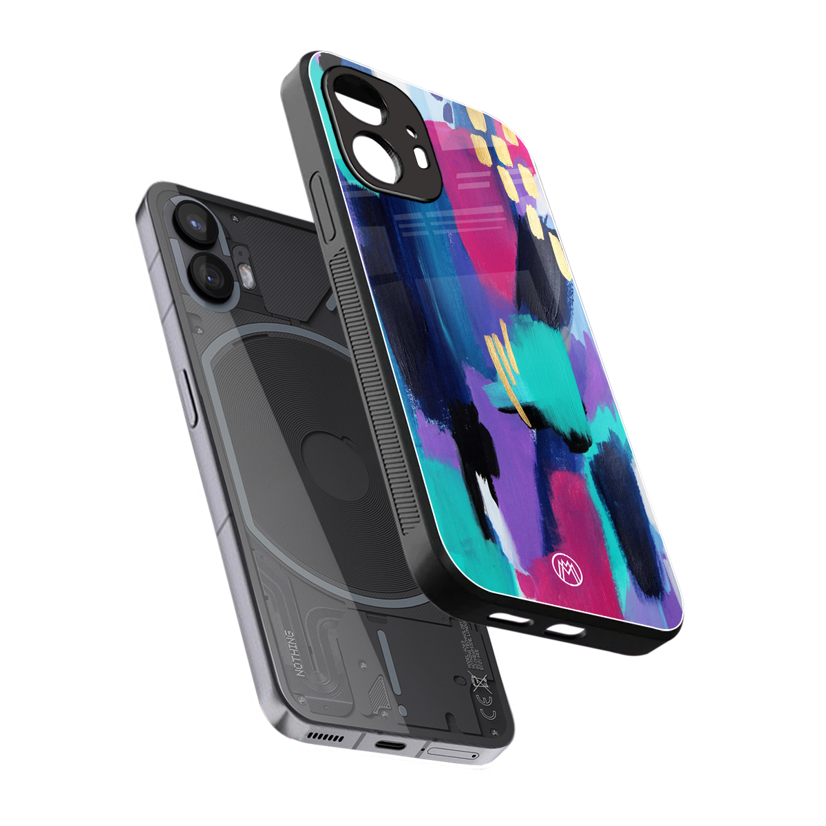 glitz back phone cover | glass case for nothing phone 2