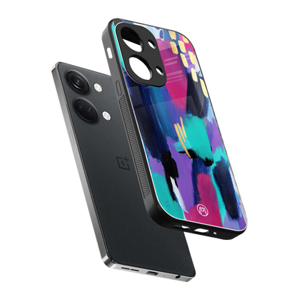 glitz back phone cover | glass case for oneplus nord 3