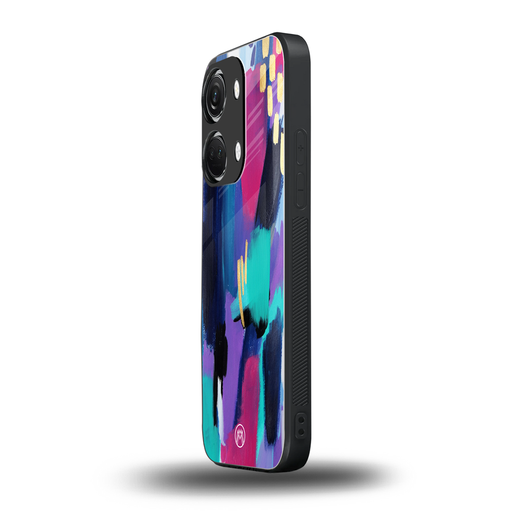 glitz back phone cover | glass case for oneplus nord 3