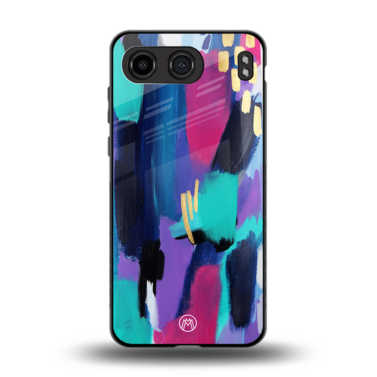 glitz back phone cover | glass case for oneplus nord 4