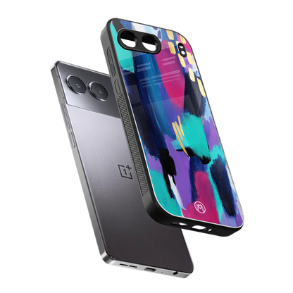 glitz back phone cover | glass case for oneplus nord 4