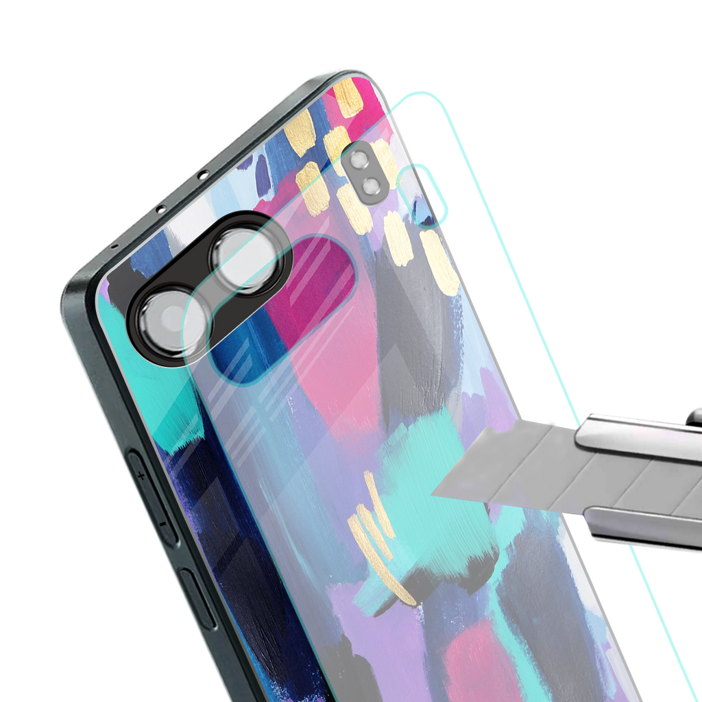 glitz back phone cover | glass case for oneplus nord 4
