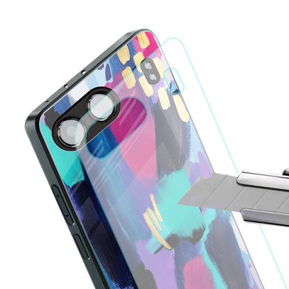 glitz back phone cover | glass case for oneplus nord 4