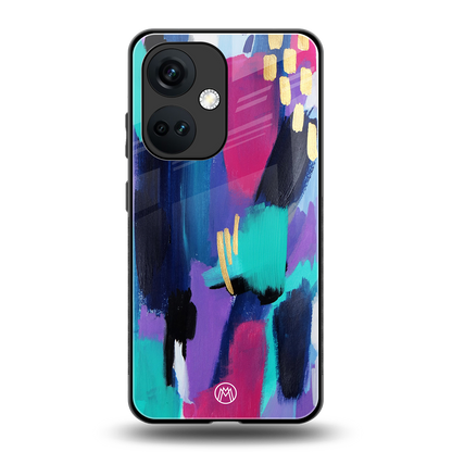 glitz back phone cover | glass case for oneplus nord ce 3