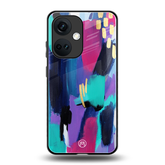 glitz back phone cover | glass case for oneplus nord ce 3