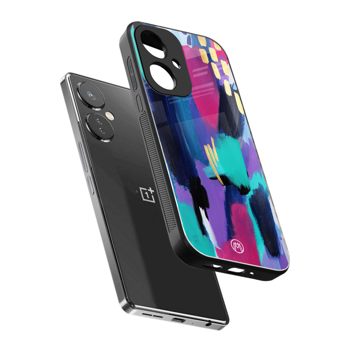 glitz back phone cover | glass case for oneplus nord ce 3