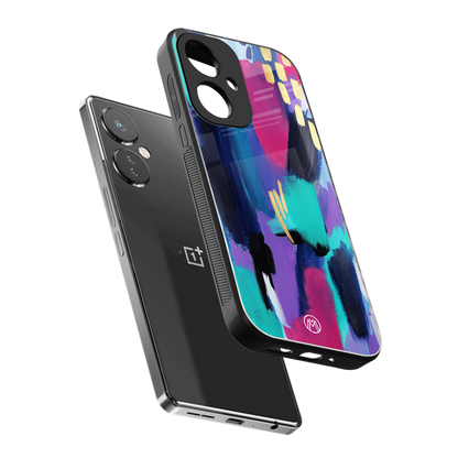 glitz back phone cover | glass case for oneplus nord ce 3