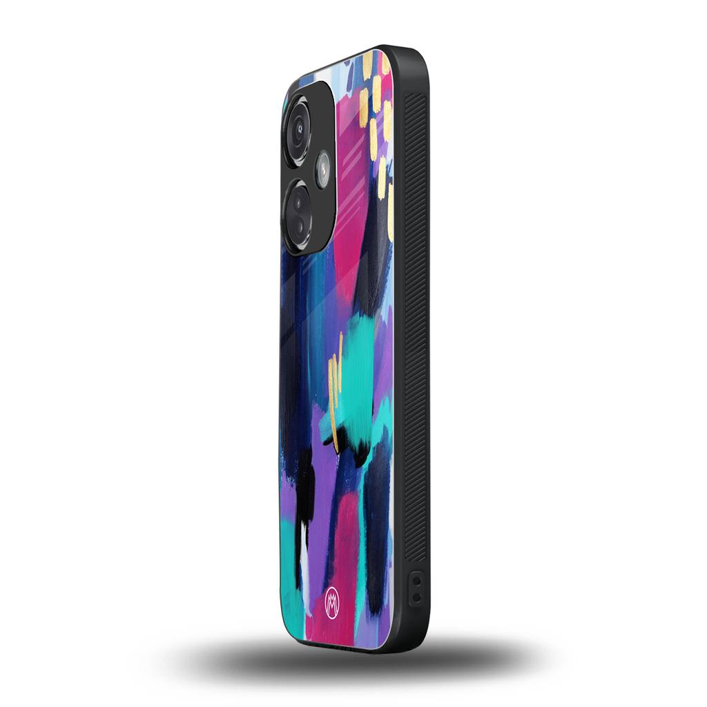 glitz back phone cover | glass case for oneplus nord ce 3