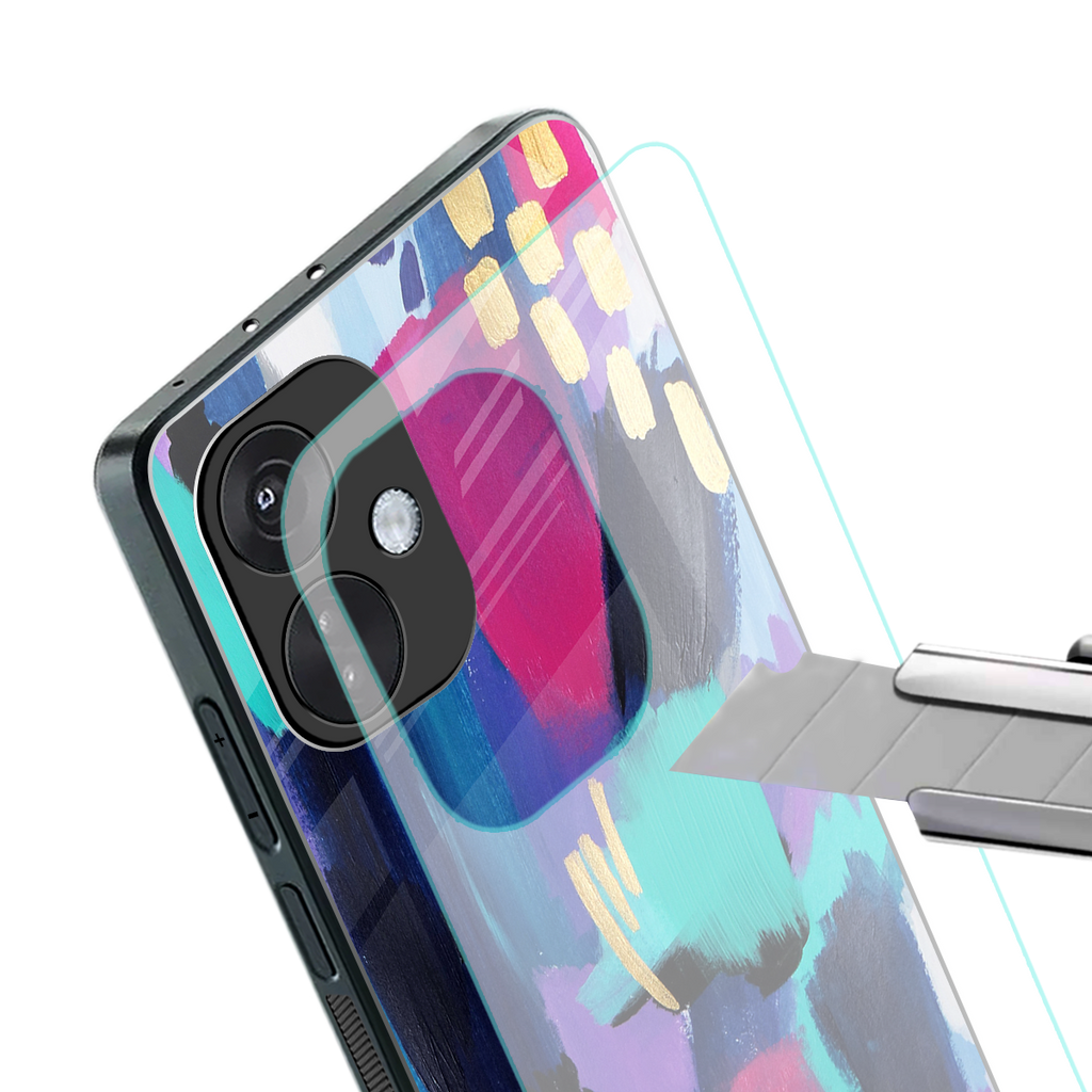 glitz back phone cover | glass case for oneplus nord ce 3
