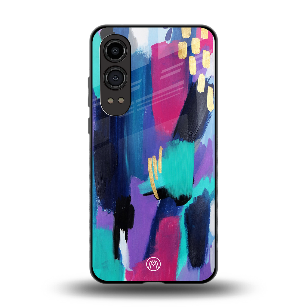 glitz back phone cover | glass case for oneplus nord ce 4 lite