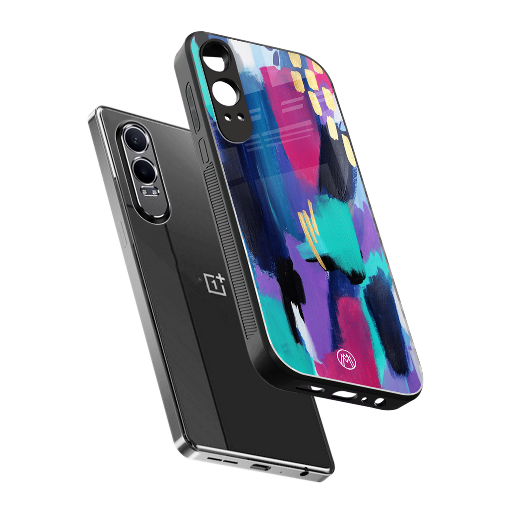 glitz back phone cover | glass case for oneplus nord ce 4 lite