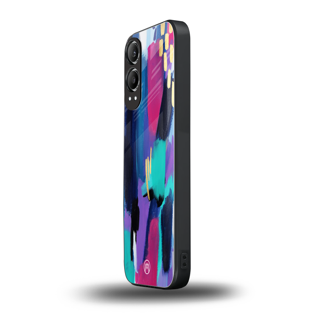 glitz back phone cover | glass case for oneplus nord ce 4 lite