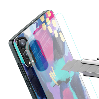 glitz back phone cover | glass case for oneplus nord ce 4 lite