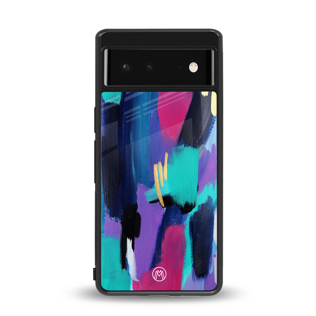 glitz back phone cover | glass case for Google Pixel 6A