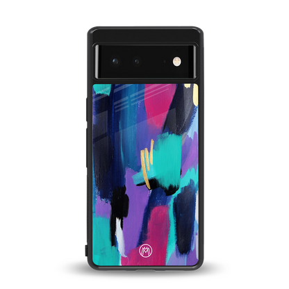 glitz back phone cover | glass case for Google Pixel 6A