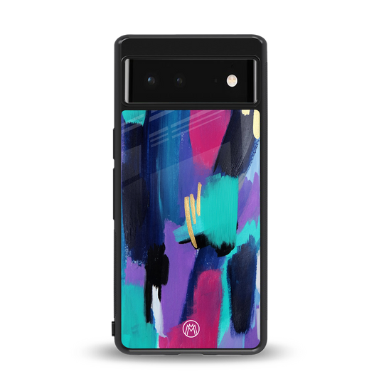 glitz back phone cover | glass case for Google Pixel 6A