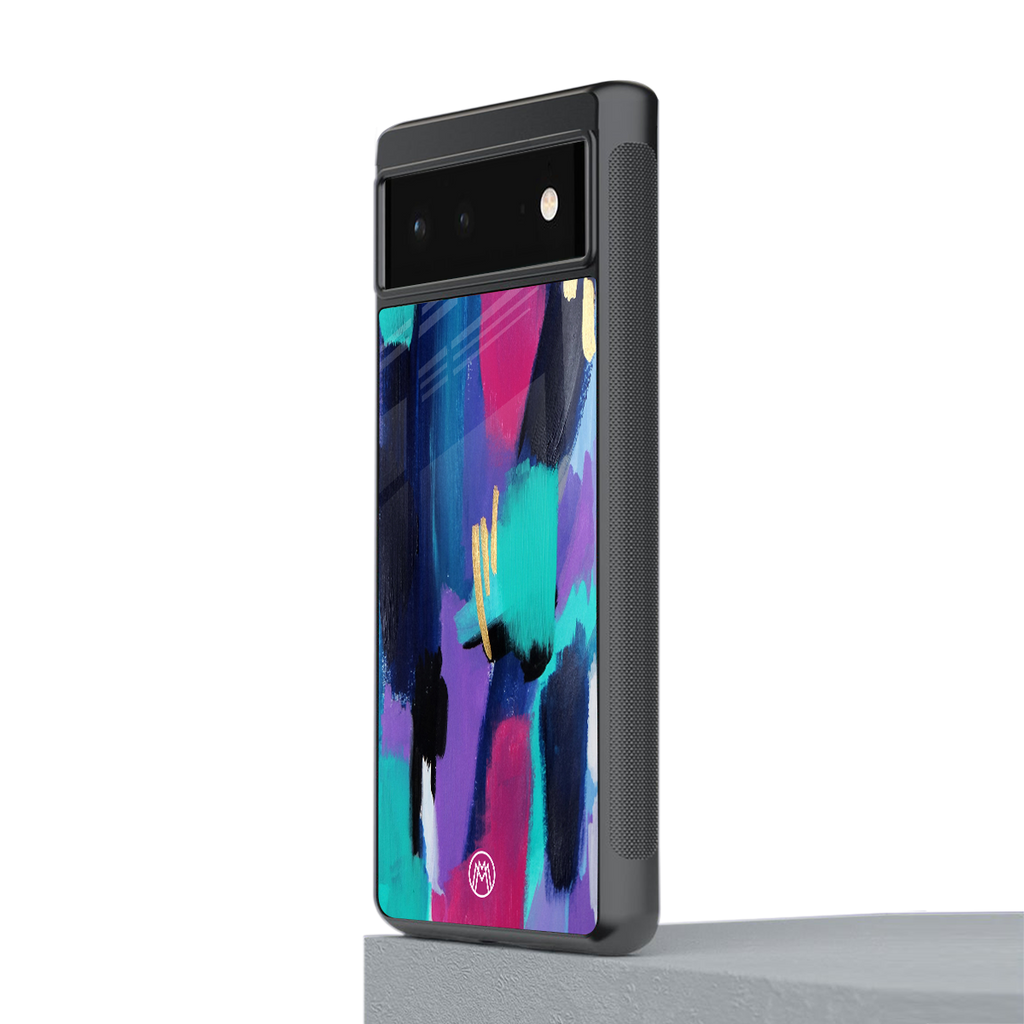 glitz back phone cover | glass case for google pixel 6