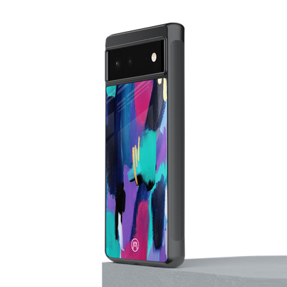 glitz back phone cover | glass case for Google Pixel 6A