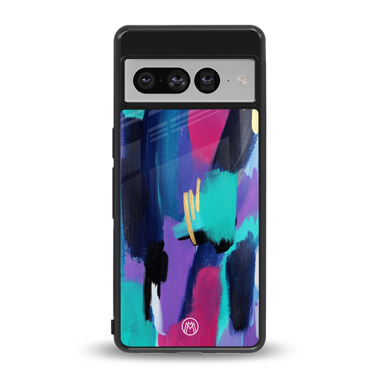 glitz back phone cover | glass case for google pixel 7 pro