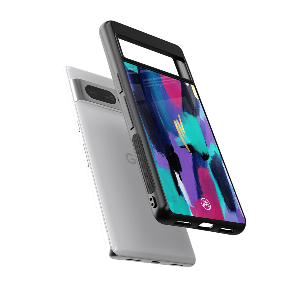 glitz back phone cover | glass case for google pixel 7 pro
