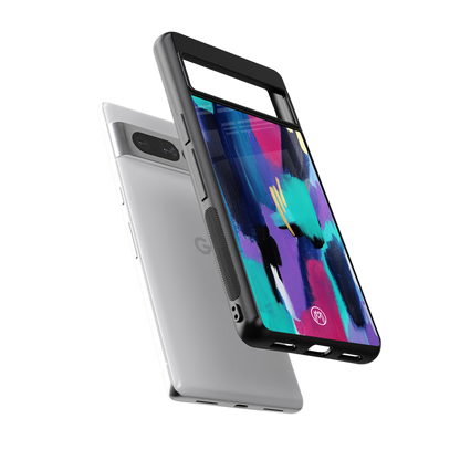 glitz back phone cover | glass case for google pixel 7 pro