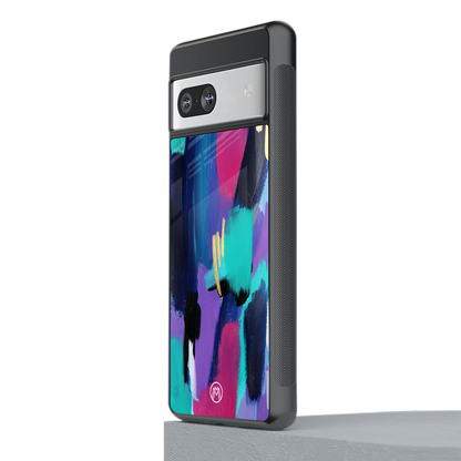 glitz back phone cover | glass case for Google Pixel 7A