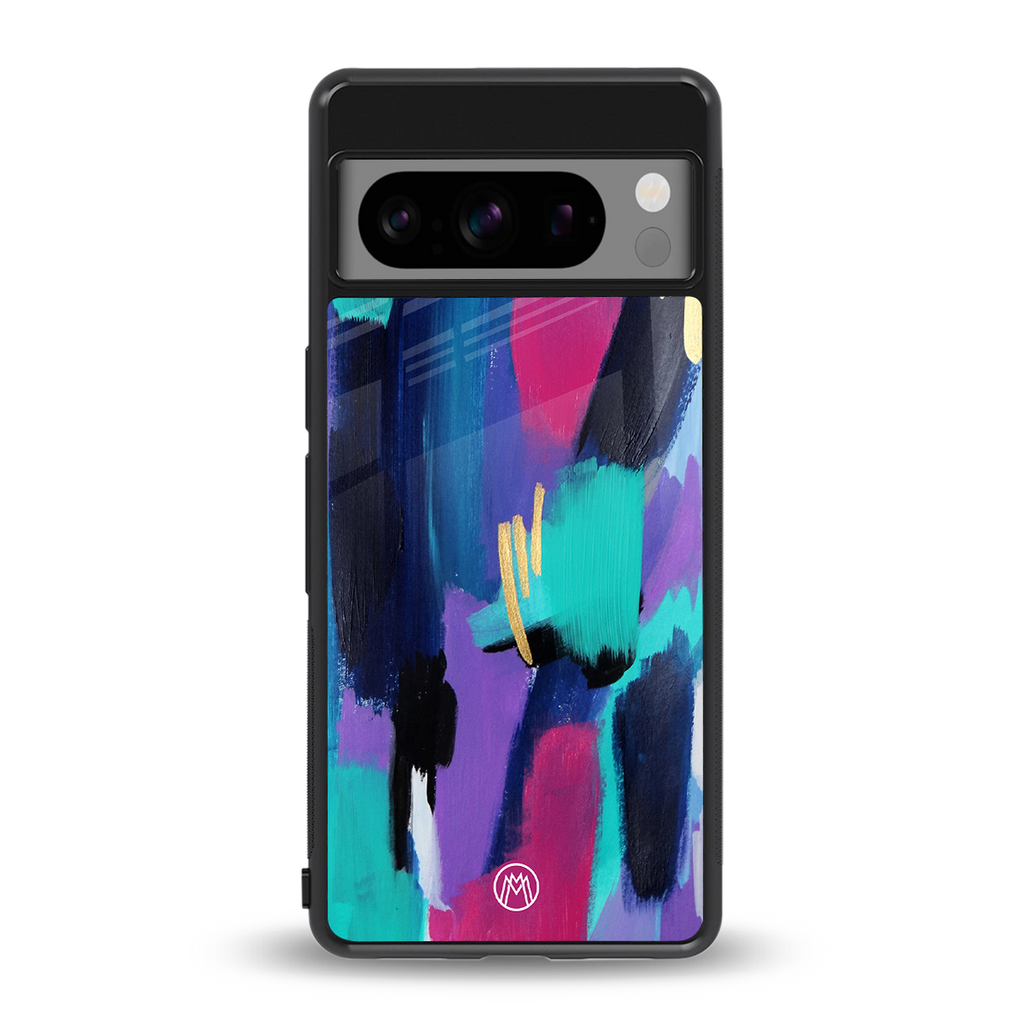 glitz back phone cover | glass case for google pixel 8 pro