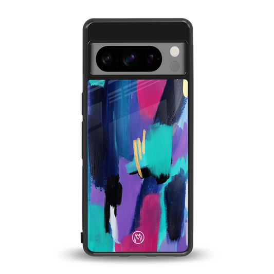 glitz back phone cover | glass case for google pixel 8 pro