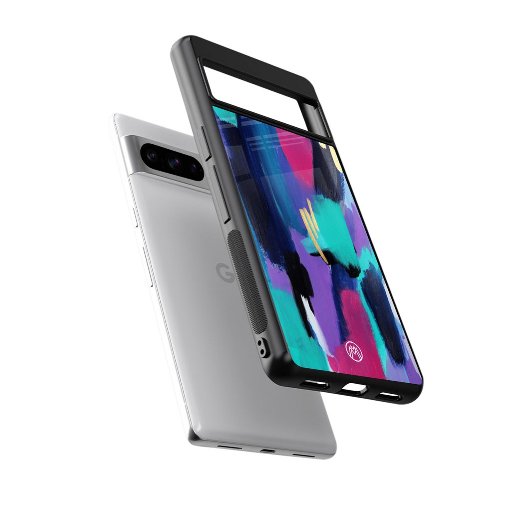 glitz back phone cover | glass case for google pixel 8 pro