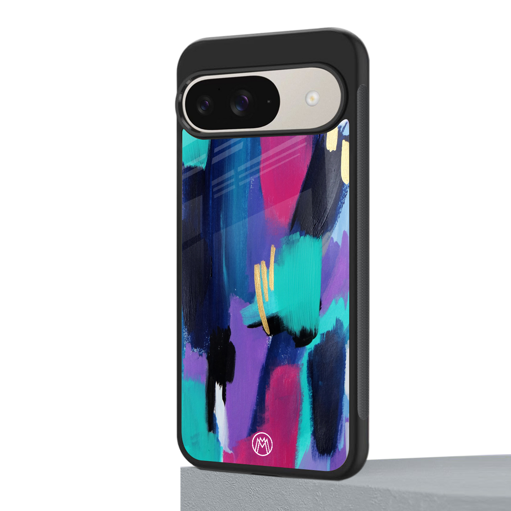 glitz back phone cover | glass case for google pixel 9