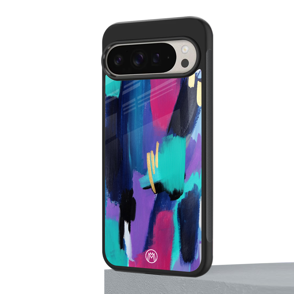 glitz back phone cover | glass case for google pixel 9 pro
