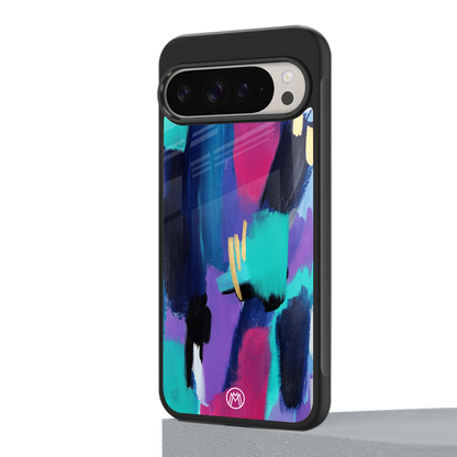 glitz back phone cover | glass case for google pixel 9 pro