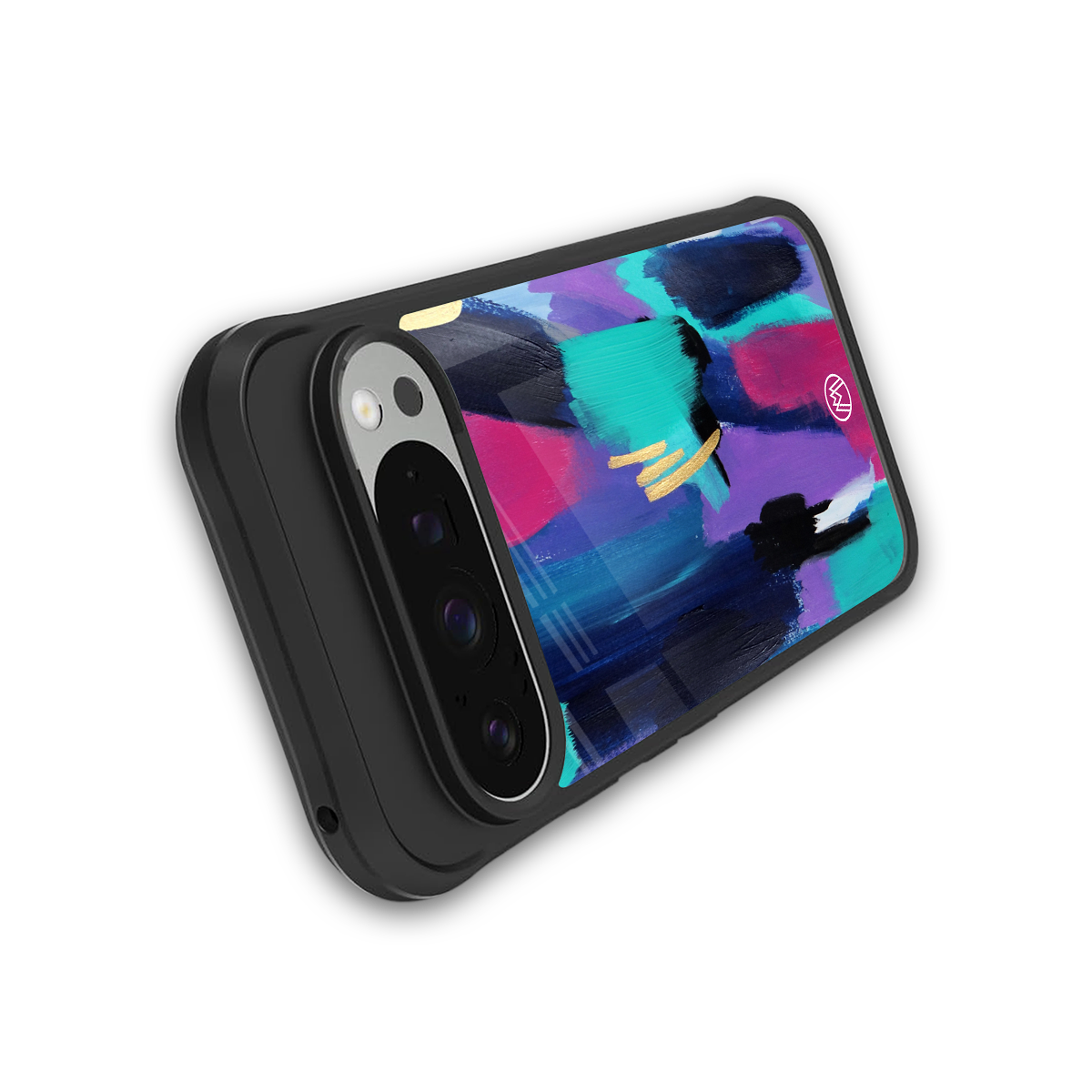 glitz back phone cover | glass case for google pixel 9 pro