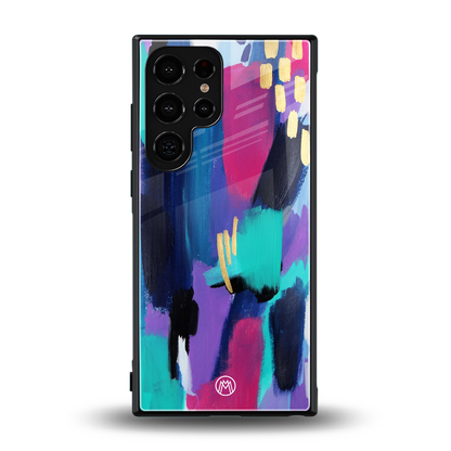 glitz back phone cover | glass case for samsung galaxy s23 ultra