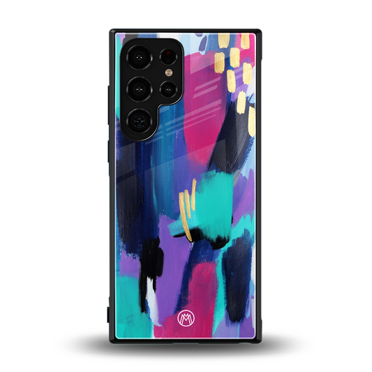 glitz back phone cover | glass case for samsung galaxy s23 ultra