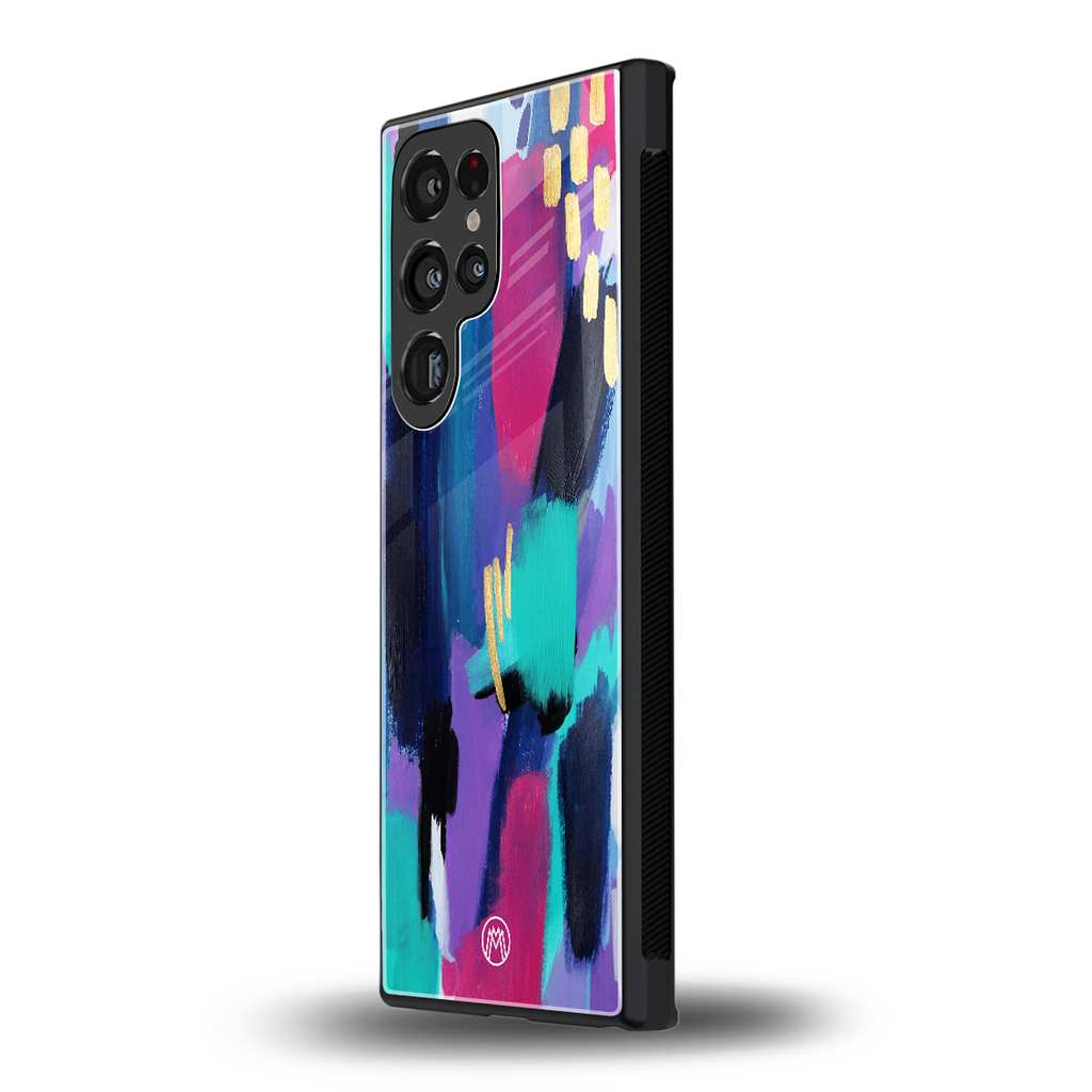 glitz back phone cover | glass case for samsung galaxy s23 ultra