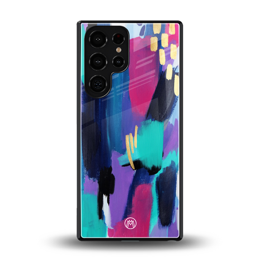 glitz back phone cover | glass case for samsung galaxy s25 ultra