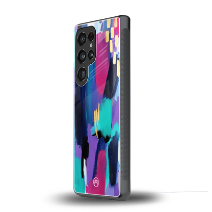 glitz back phone cover | glass case for samsung galaxy s25 ultra