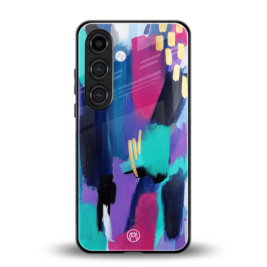 glitz back phone cover | glass case for samsung galaxy s24 plus