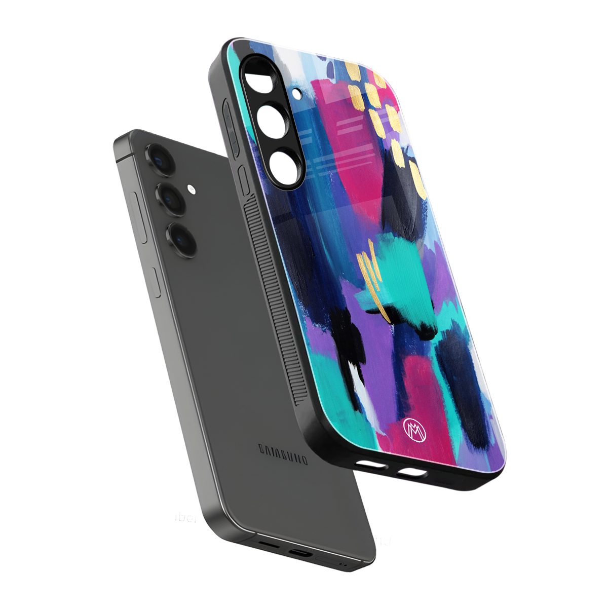 glitz back phone cover | glass case for samsung galaxy s23 plus