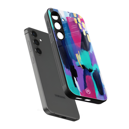 glitz back phone cover | glass case for samsung galaxy s23 plus