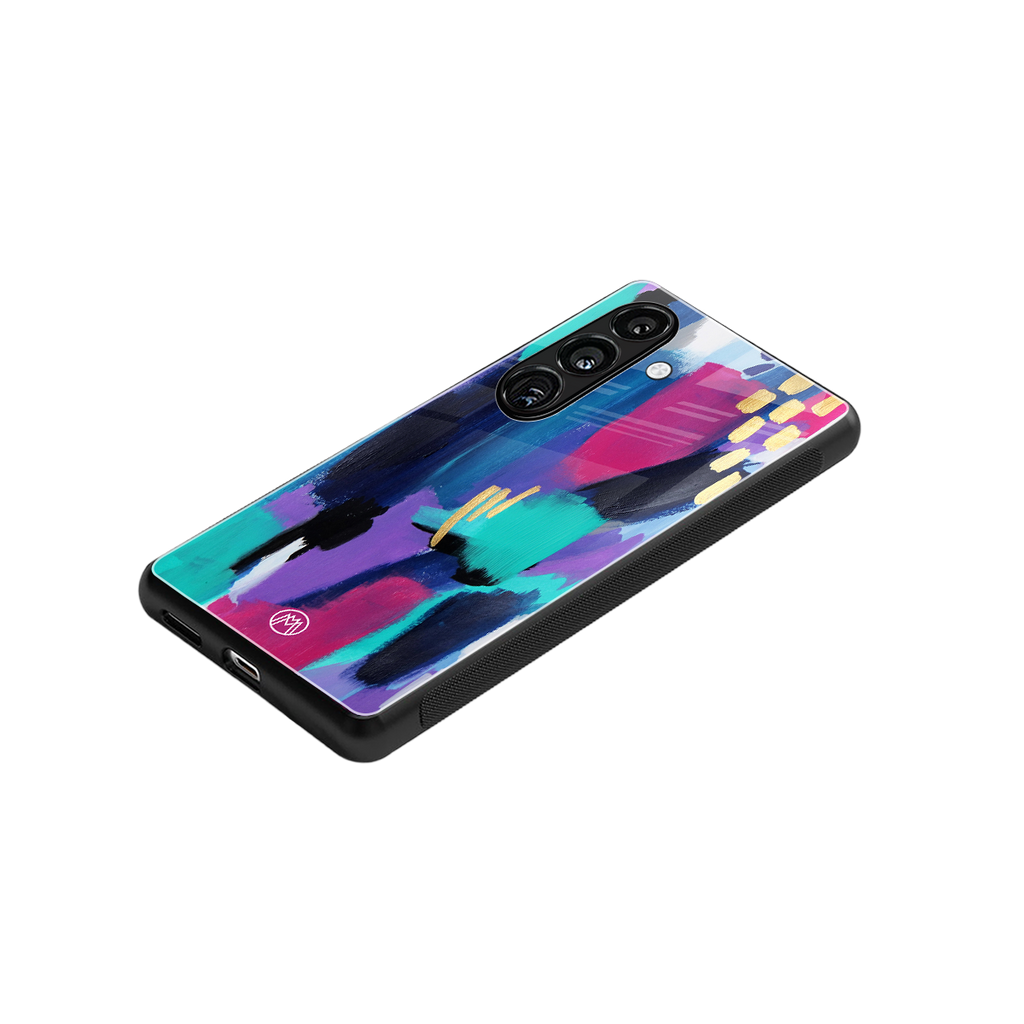 glitz back phone cover | glass case for samsung galaxy s24 plus