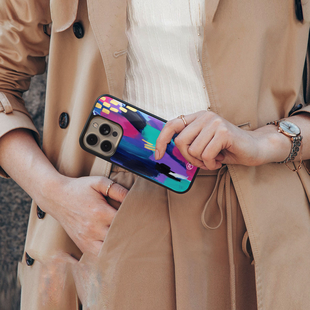 glitz back phone cover | glass case for google pixel 9 pro xl