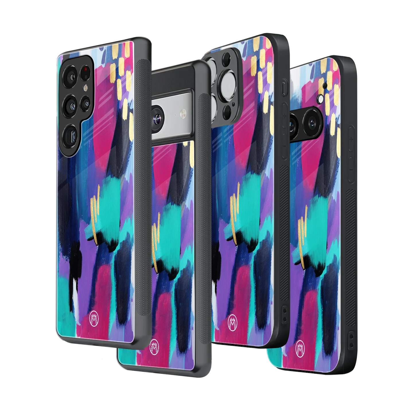 Stylish Glass Back Case for All Smartphones – iPhone, Samsung, OnePlus, Pixel, Redmi, Oppo, Vivo, Motorola